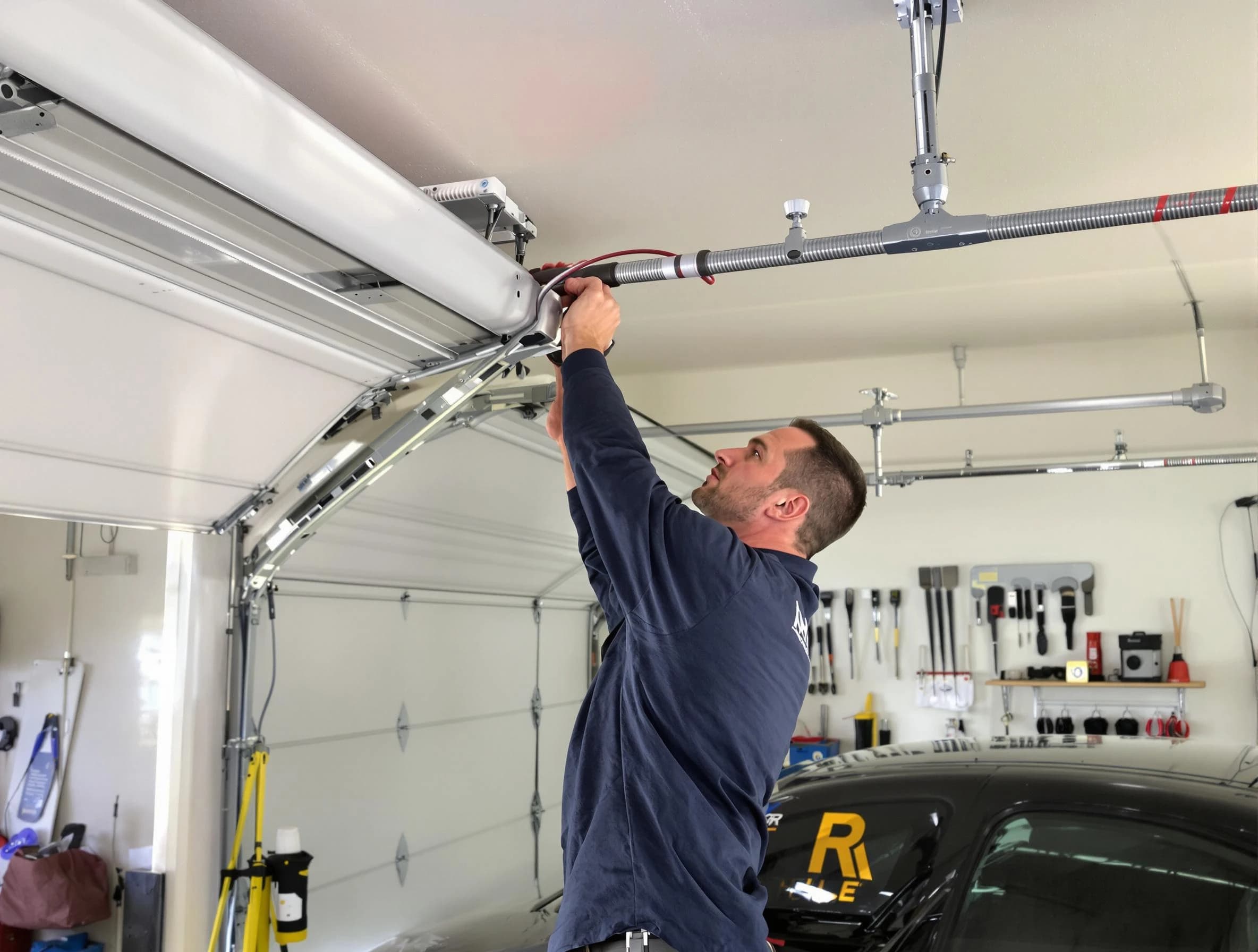 Port Charlotte Garage Door Repair technician performing garage door cable repair in Port Charlotte