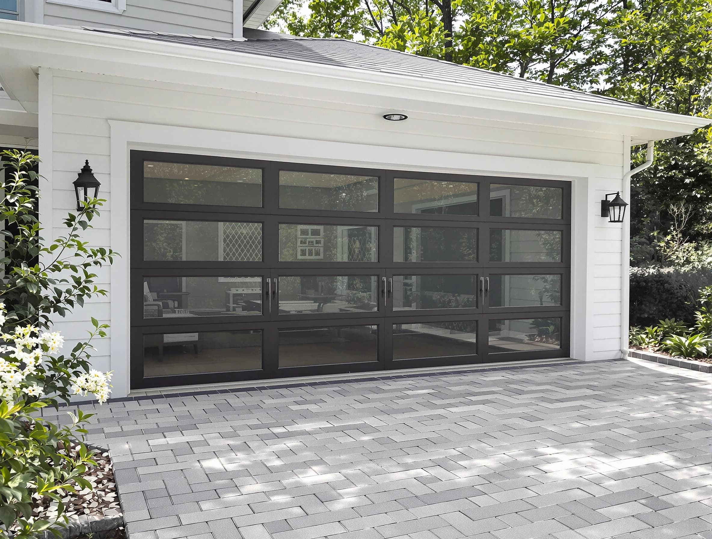 Port Charlotte Garage Door Repair design specialist presenting custom garage door options to Port Charlotte homeowner