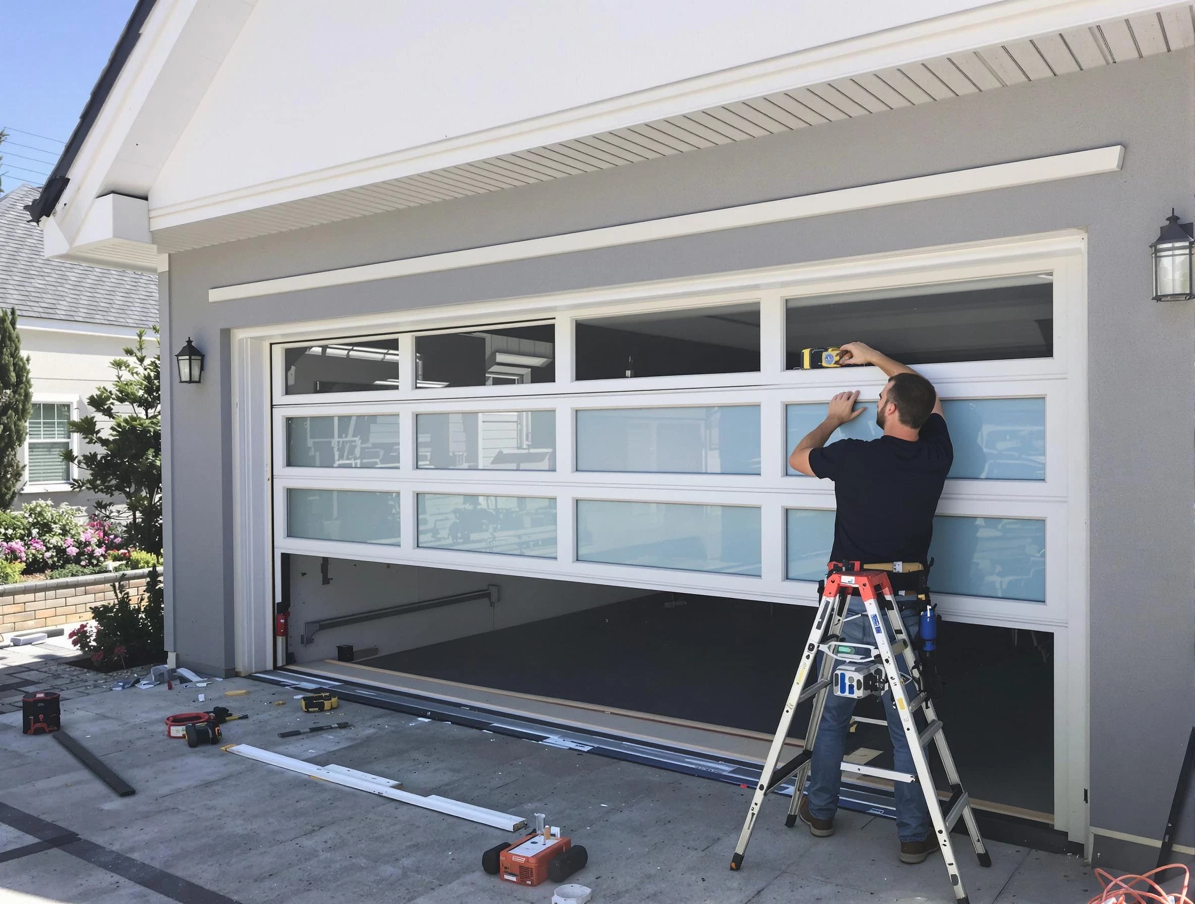 Port Charlotte Garage Door Repair team performing garage door replacement in Port Charlotte