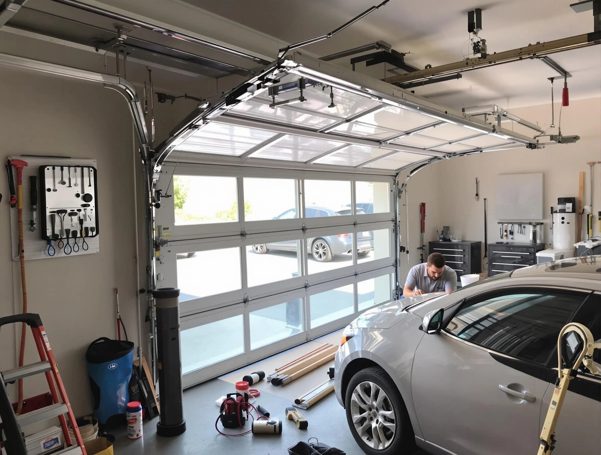 Garage door noise reduction service by Port Charlotte Garage Door Repair in Port Charlotte