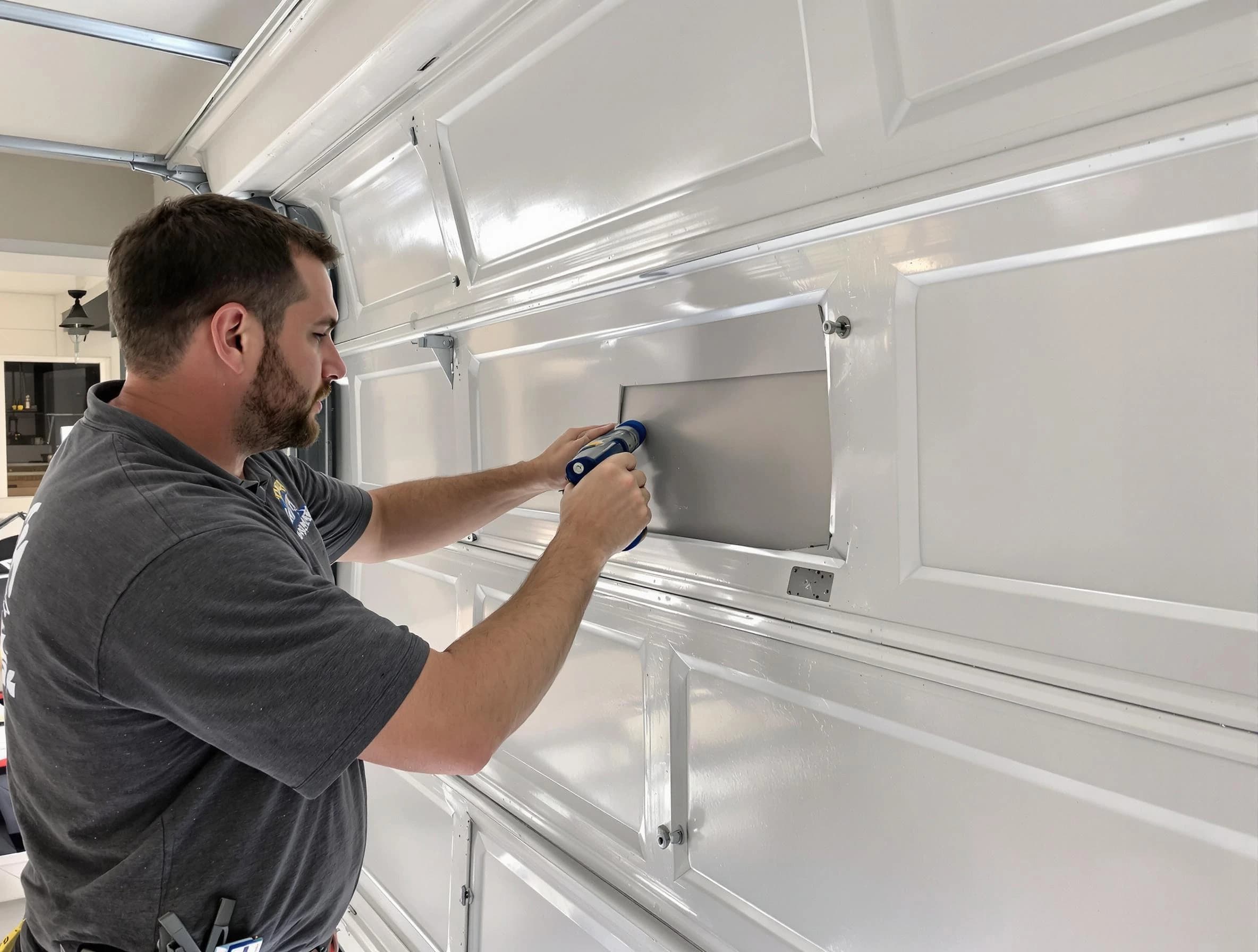 Garage door panel repair by Port Charlotte Garage Door Repair in Port Charlotte