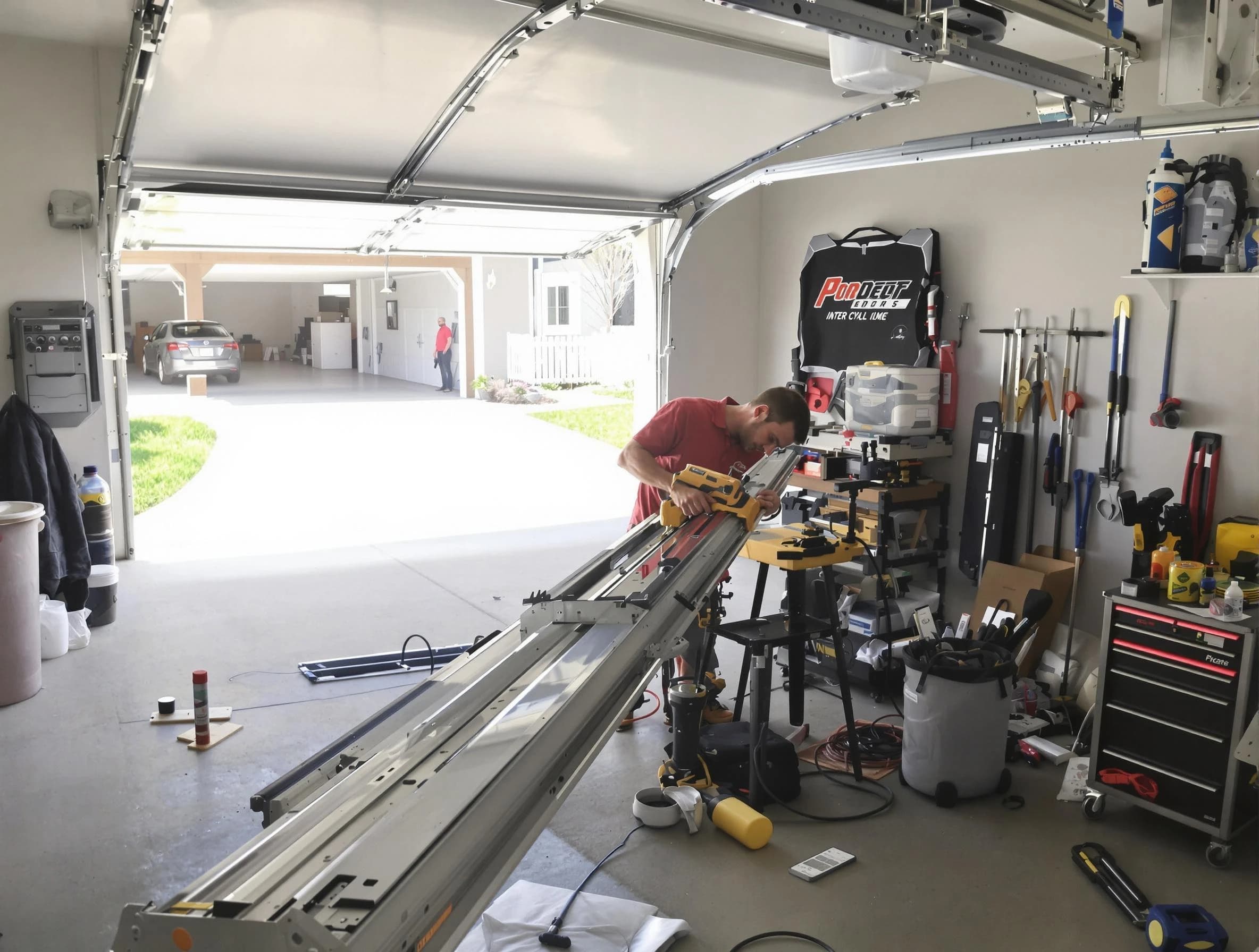 Port Charlotte Garage Door Repair expert performing track repair in Port Charlotte